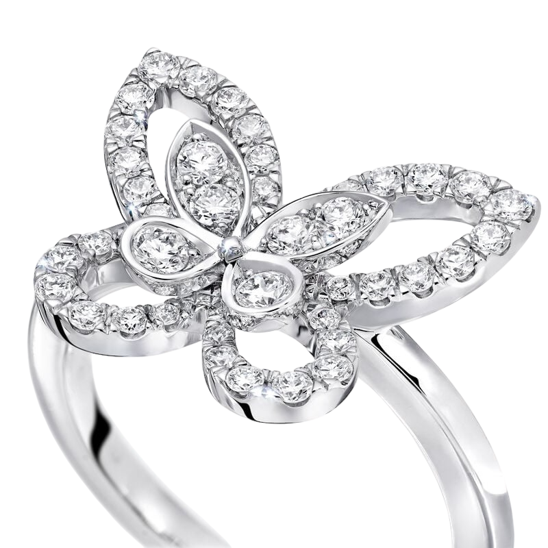 Кольцо Graff Butterfly Silhouette Diamond Mini Ring RGR769