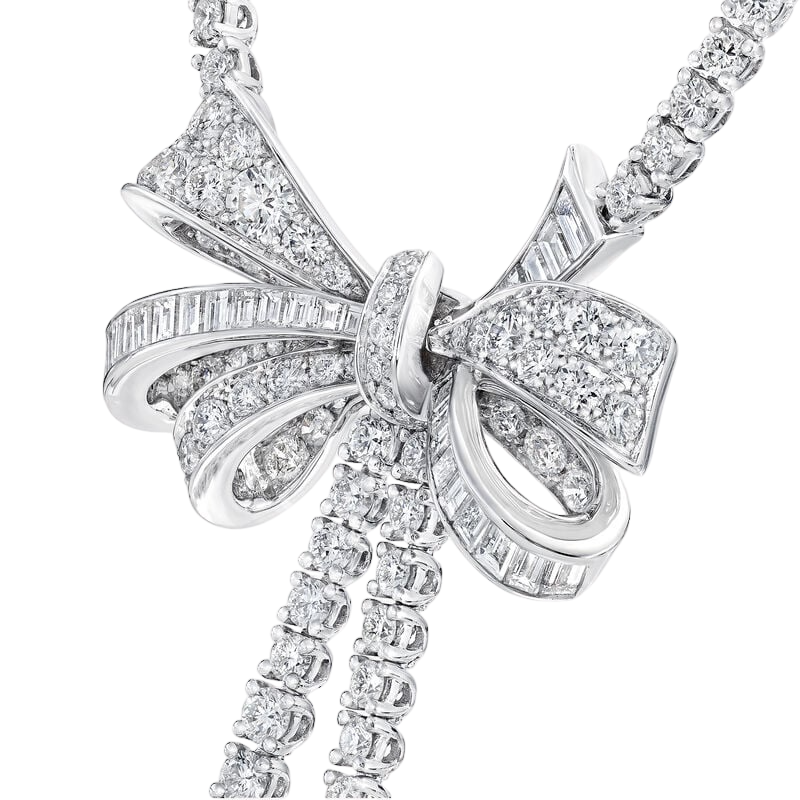 Колье Graff Tilda’s Bow Double Strand Round Diamond Necklace RGN461