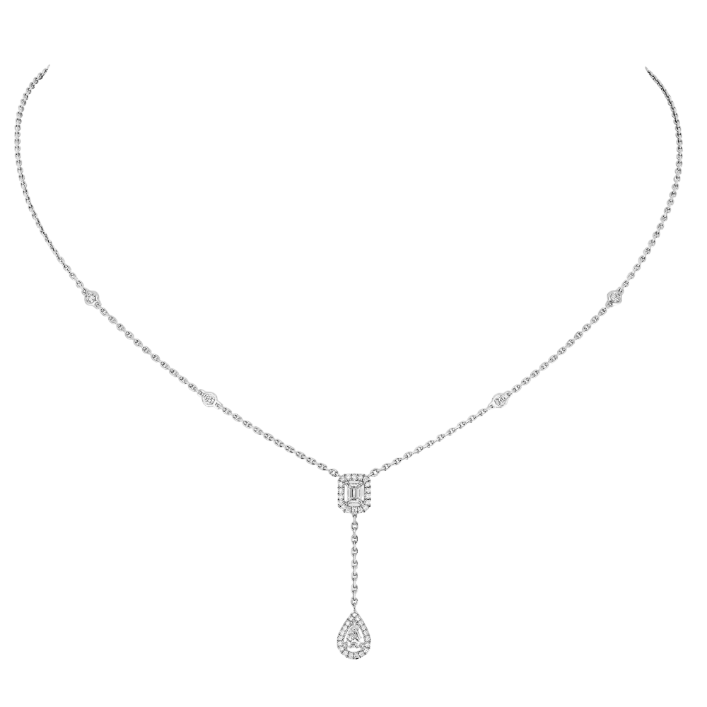 Колье Messika MY TWIN TIE 0.10CT X2 White Gold Diamond Necklace