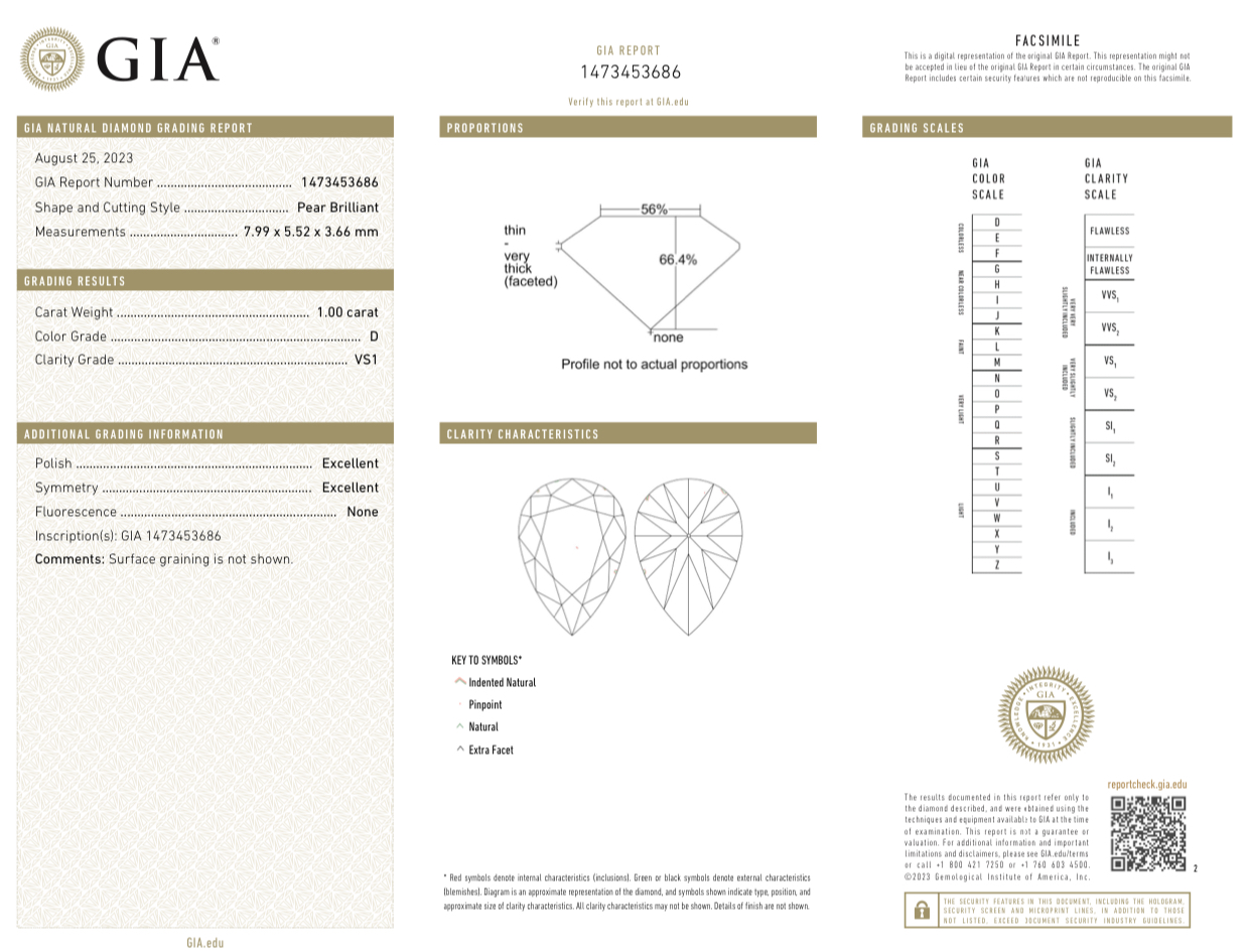 Серьги No name с бриллиантами 1.00ct/1.00ct D/VS1 GIA.