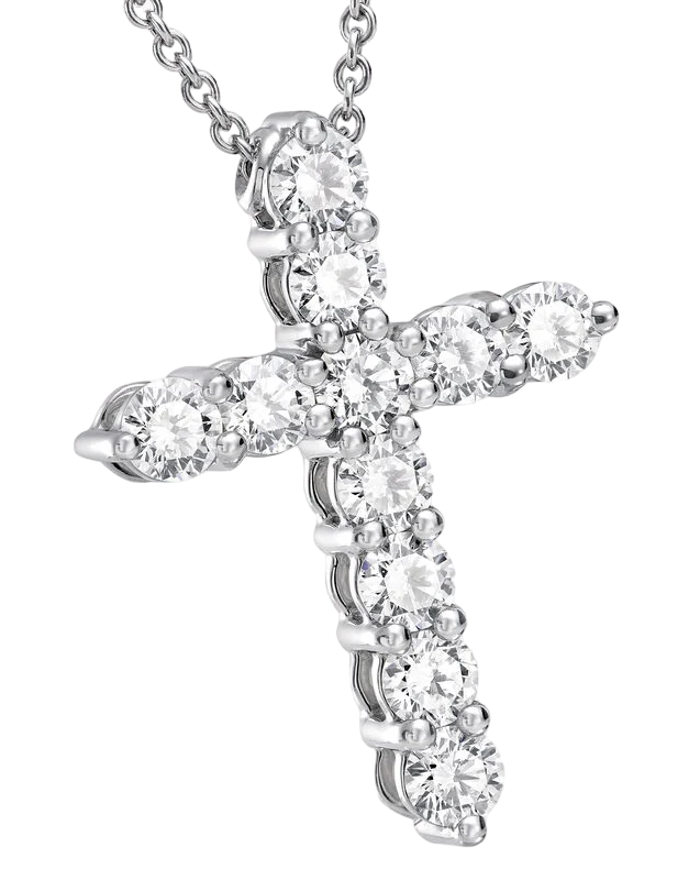 Крест Graff Round Diamond Cross Small Pendant RGP007