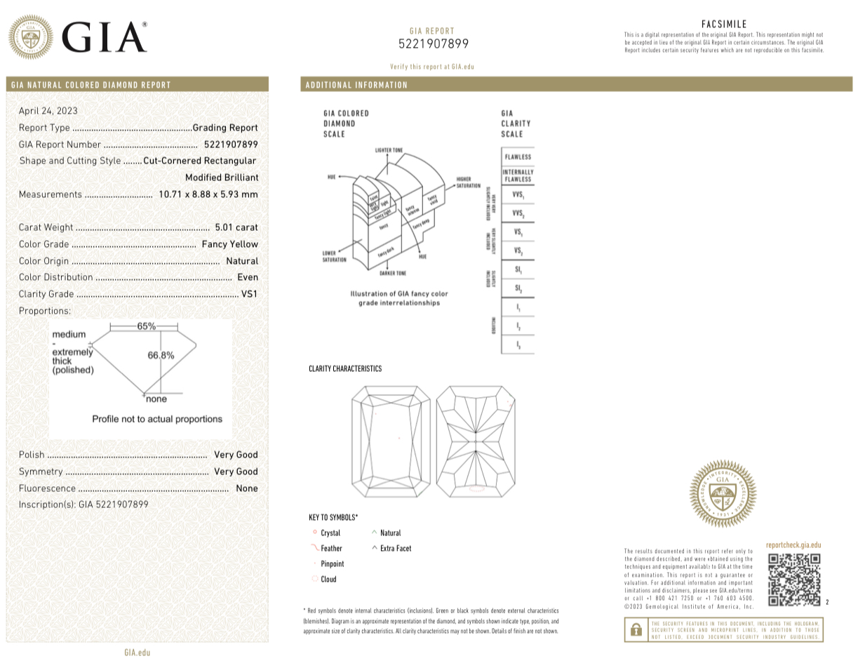 Серьги Graff с бриллиантами 5.01 - 5.02 CT FY/VS1-VVS2 (GIA)