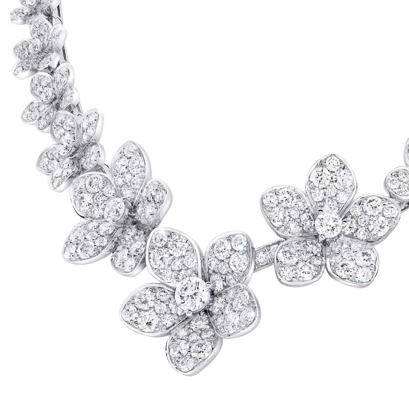 Колье Graff Wild Flower V Shape Diamond Necklace RGN756