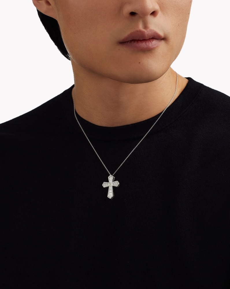 Крест Graff Baguette Cut Diamond Cross Pendant RGP002