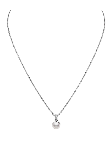 Подвеска Mikimoto Twist Pendant White Gold PPL10025D W