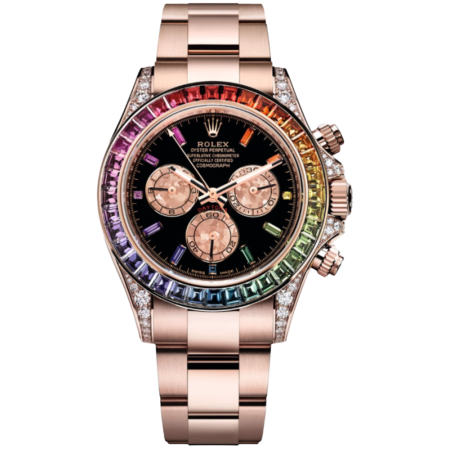 Часы Rolex Cosmograph Daytona 40mm Everose Gold Rainbow 126505 Тюнинг