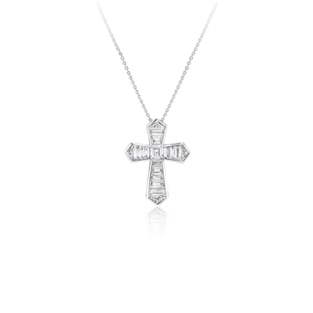 Крест Graff Baguette Cut Diamond Cross Pendant RGP002