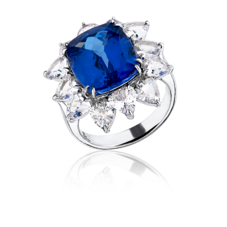 Кольцо RALFDIAMONDS С ТАНЗАНИТОМ 9 24 CT VIVID VIOLETISH BLUE