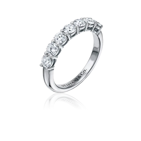 Кольцо Tiffany&Co. Tiffany Forever Band Ring in Platinum of Diamonds 3.5 mm Wide