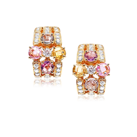 Серьги BVLGARI Bulgari Allegra Gold Diamond Sapphire Earrings