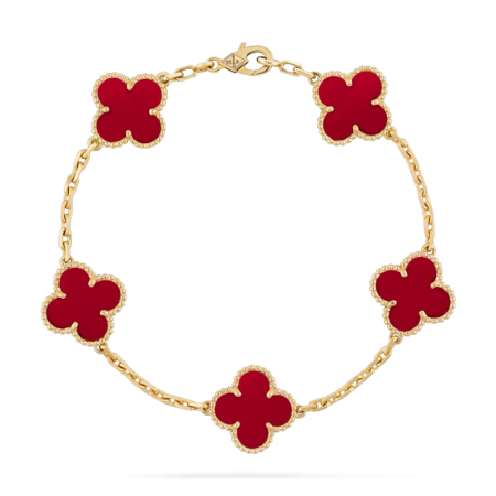 Браслет Van Cleef & Arpels Vintage Alhambra bracelet 5 мотивов VCARD35500