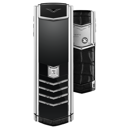 Телефон Vertu SIGNATURE S DESIGN BLACK ALLIGATOR STAINLESS STEEL