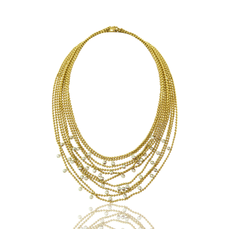 Колье Cartier Draperie Diamond Gold Necklace 1999