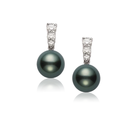 Серьги Mikimoto Morning Dew Earrings Black South Sea PEL 643BDW