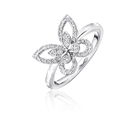 Кольцо Graff Butterfly Silhouette Diamond Mini Ring RGR769