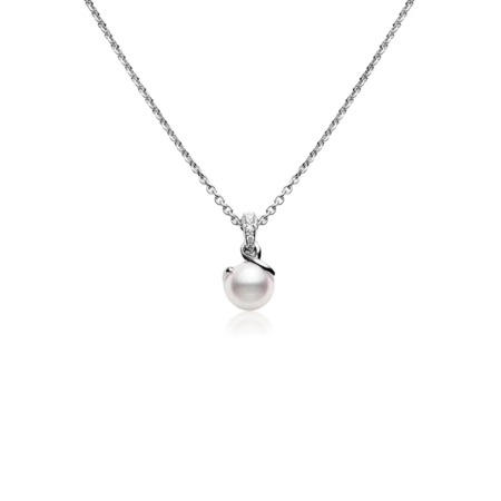 Подвеска Mikimoto Twist Pendant White Gold PPL10025D W