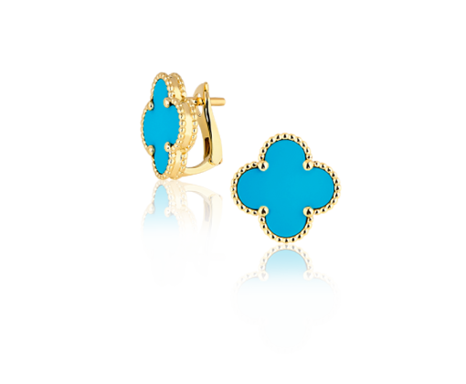 Van Cleef & Arpels серьги "Sweet Alhambra Turquoise"