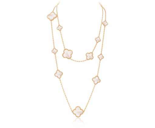 Van Cleef & Arpels Длинное колье Magic Alhambra, 16 мотивов
