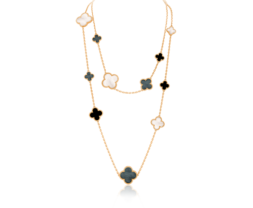 Van Cleef & Arpels Длинное колье Magic Alhambra, 16 мотивов