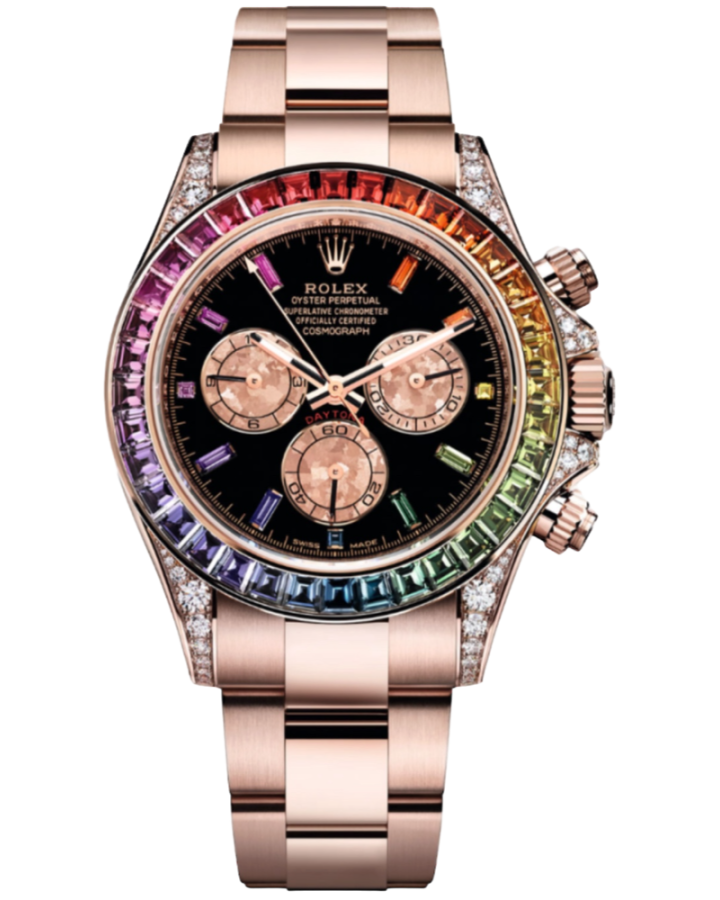 Часы Rolex Cosmograph Daytona 40mm Everose Gold Rainbow 126505 Тюнинг