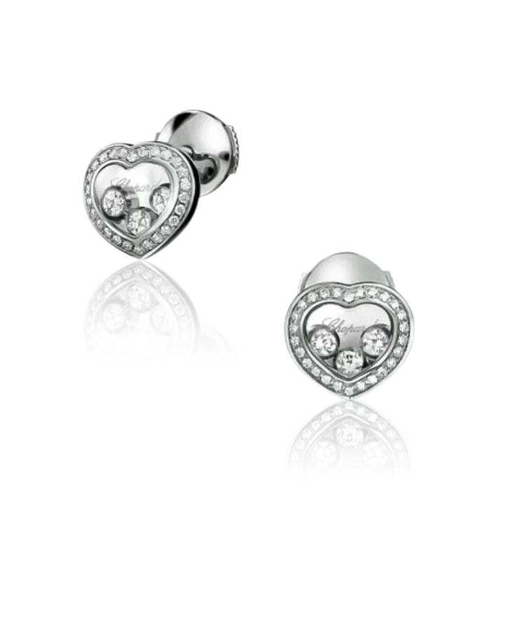 Серьги Chopard Happy Curves White Gold Diamond Earrings 839203-1002