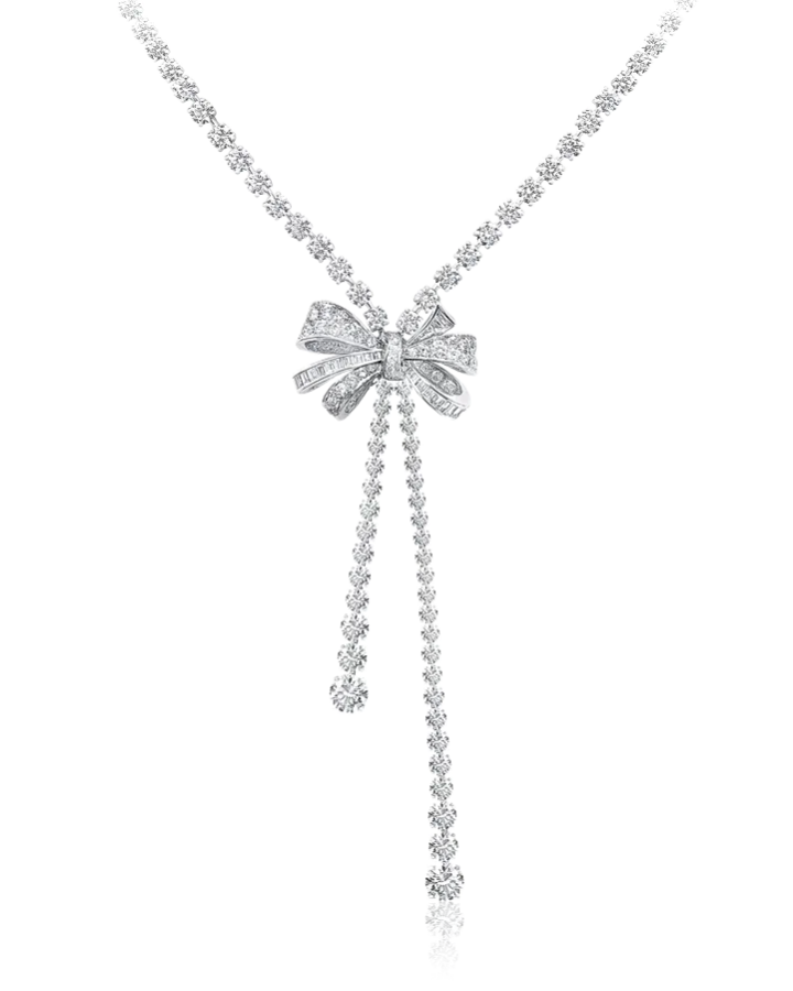 Колье Graff Tilda’s Bow Double Strand Round Diamond Necklace RGN461