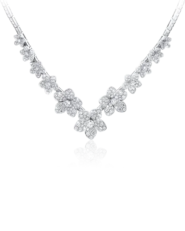 Колье Graff Wild Flower V Shape Diamond Necklace RGN756