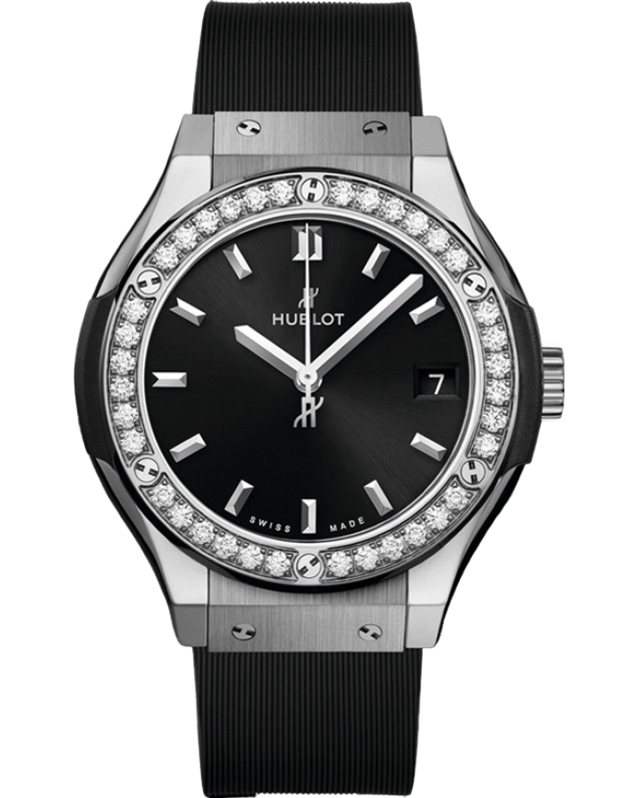 Часы Hublot Classic Fusion Titanium Diamonds 33mm 581.NX.1470.RX.1104