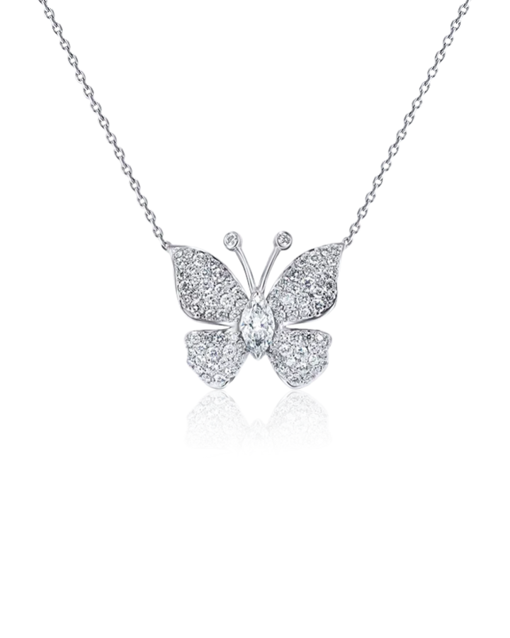 Колье Maximilian Butterfly Diammond Pendant With 18k Gold Chain