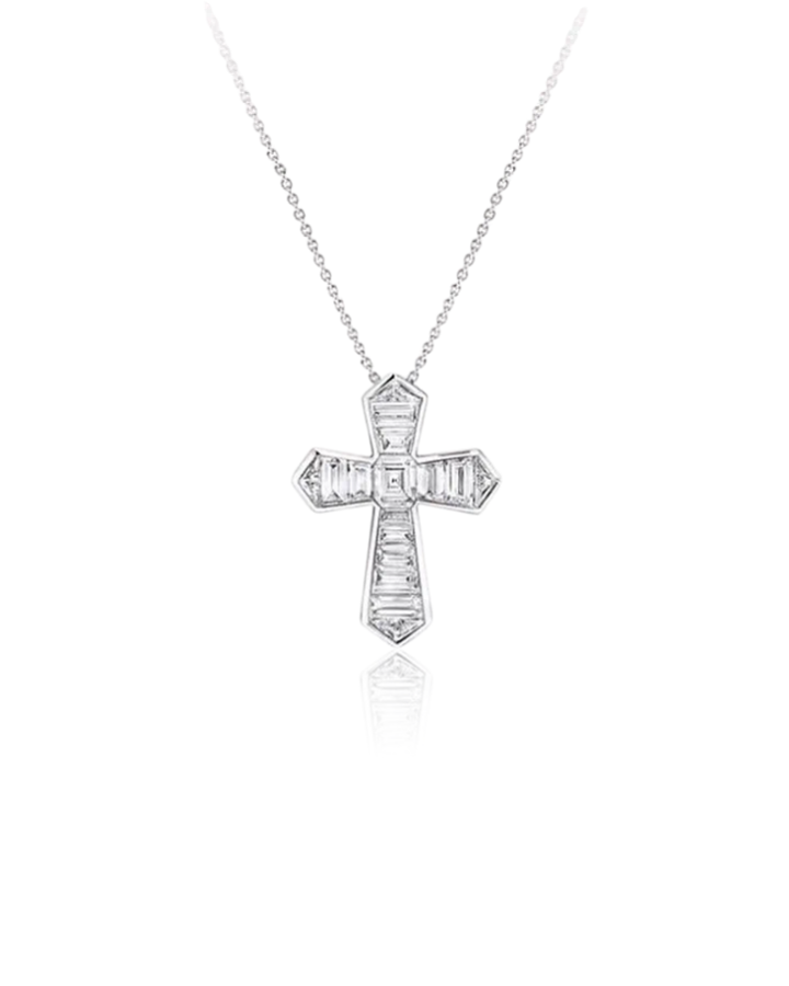 Крест Graff Baguette Cut Diamond Cross Pendant RGP002