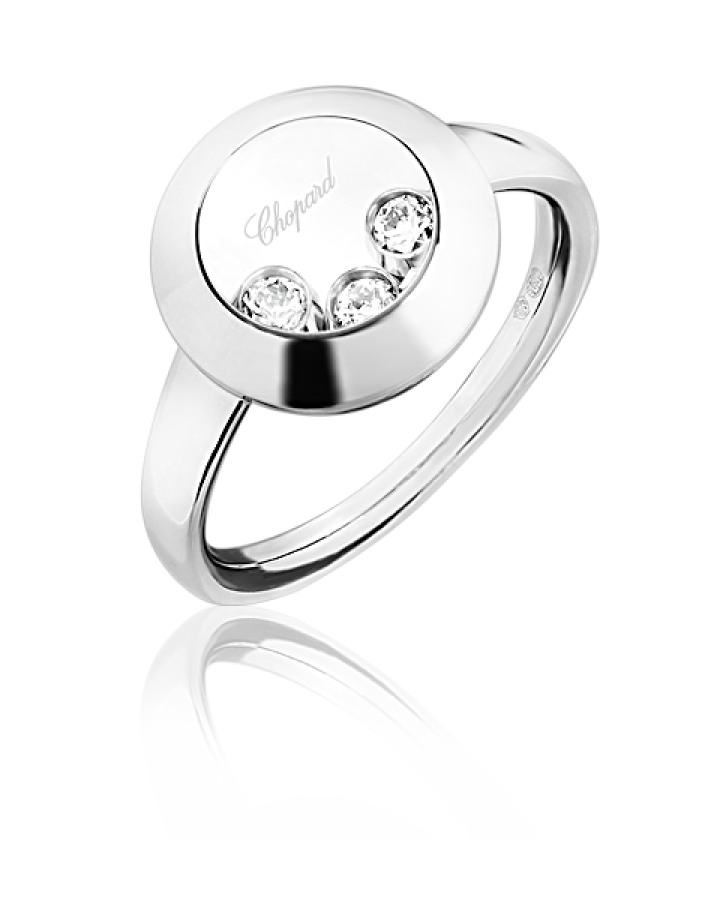 Кольцо с плавающим бриллиантом
