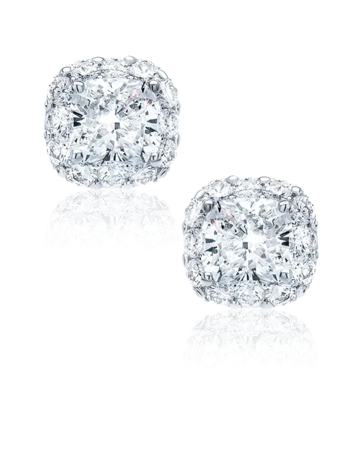 Серьги Graff Icon Cushion Cut Diamond Earrings RGE1349 2.01-2.02 H-I/VS1