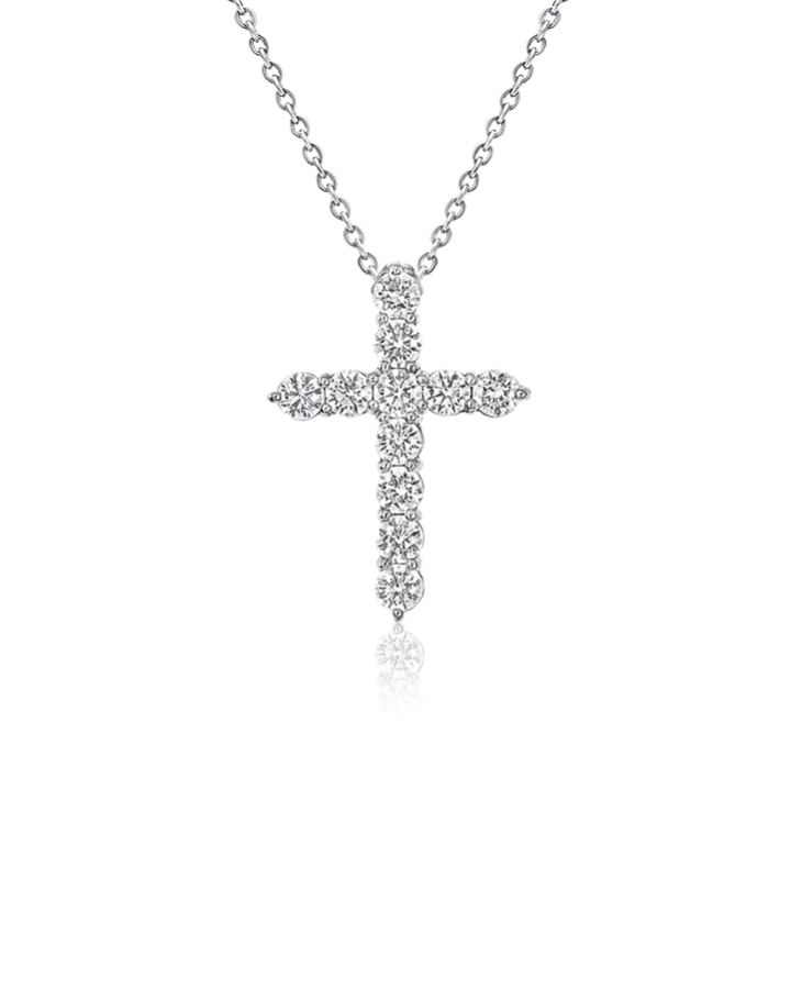 Крест Graff Round Diamond Cross Small Pendant RGP007