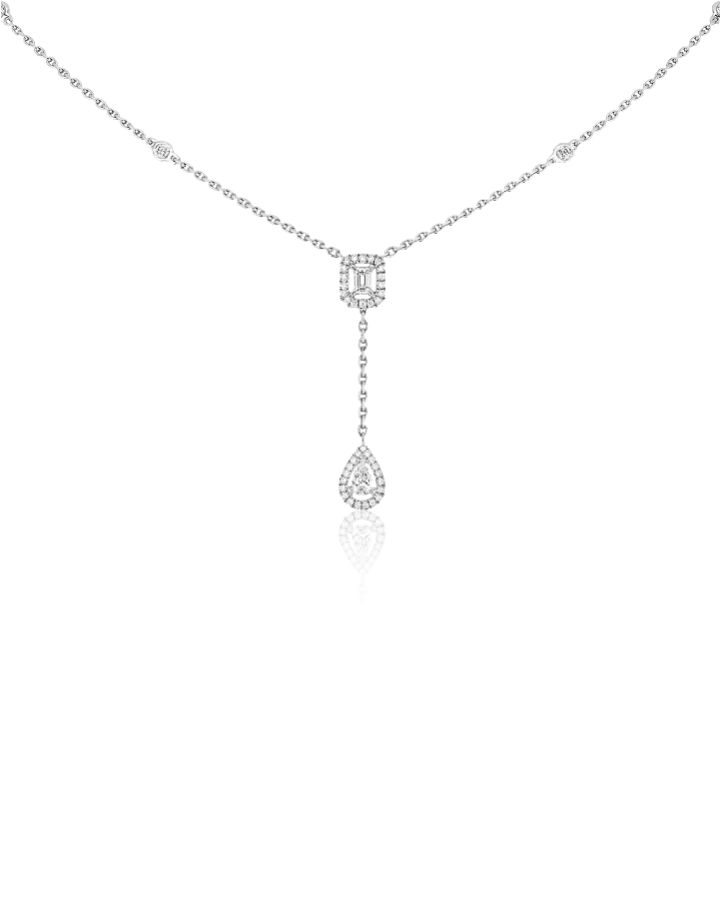 Колье Messika MY TWIN TIE 0.10CT X2 White Gold Diamond Necklace