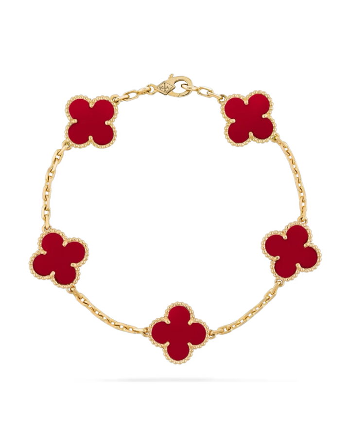 Браслет Van Cleef & Arpels Vintage Alhambra bracelet 5 мотивов VCARD35500