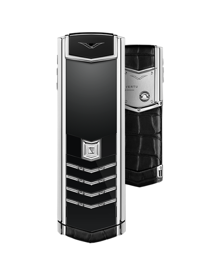 Телефон Vertu SIGNATURE S DESIGN BLACK ALLIGATOR STAINLESS STEEL