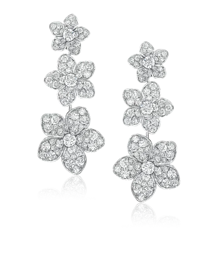 Серьги Graff Wild Flower Diamond Drop Earrings RGE1735