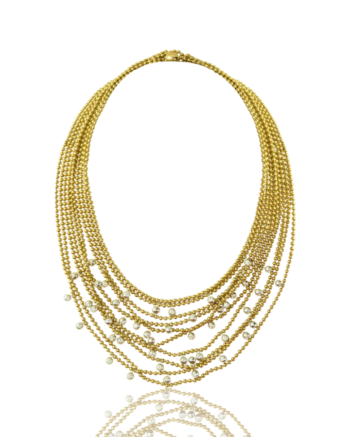 Колье Cartier Draperie Diamond Gold Necklace 1999