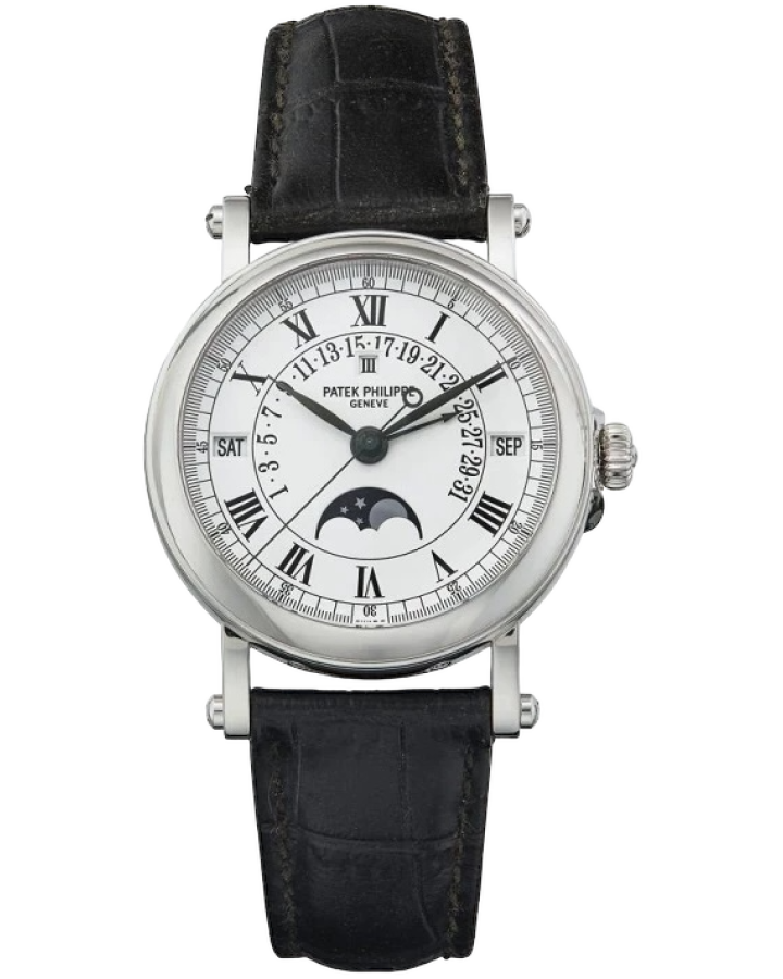 Часы Patek Philippe PERPETUAL CALENDAR SILVER DIAL 18KT WHITE GOLD