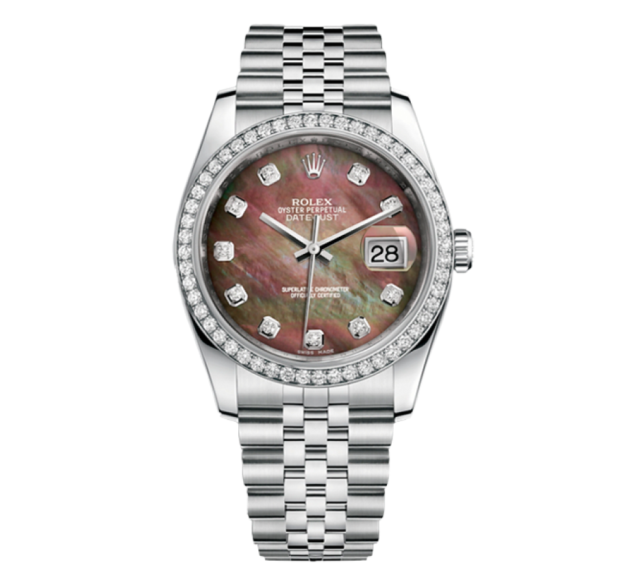 ROLEX DATEJUST 36 MM, STEEL, WHITE GOLD AND DIAMONDS